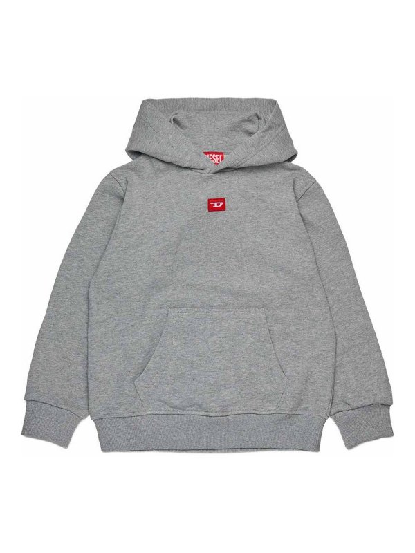 DIESEL: Sweatshirts & Sweaters - Grey Cotton Sweatshirt With Logo