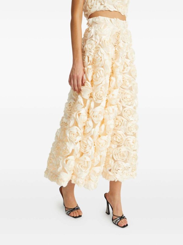Midi Skirt With Rose Appliques shop online: ROTATE Birger Christensen