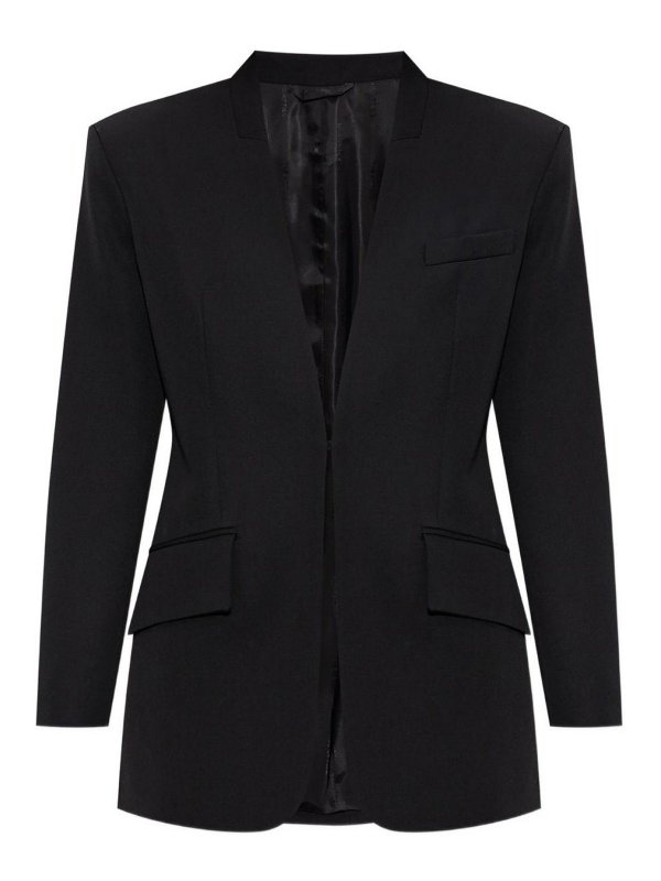 The Attico: casual jackets - Black Wool Gabardine Jacket