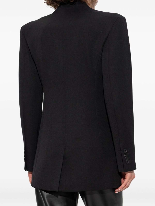 The Attico: casual jackets online - Black Wool Gabardine Jacket