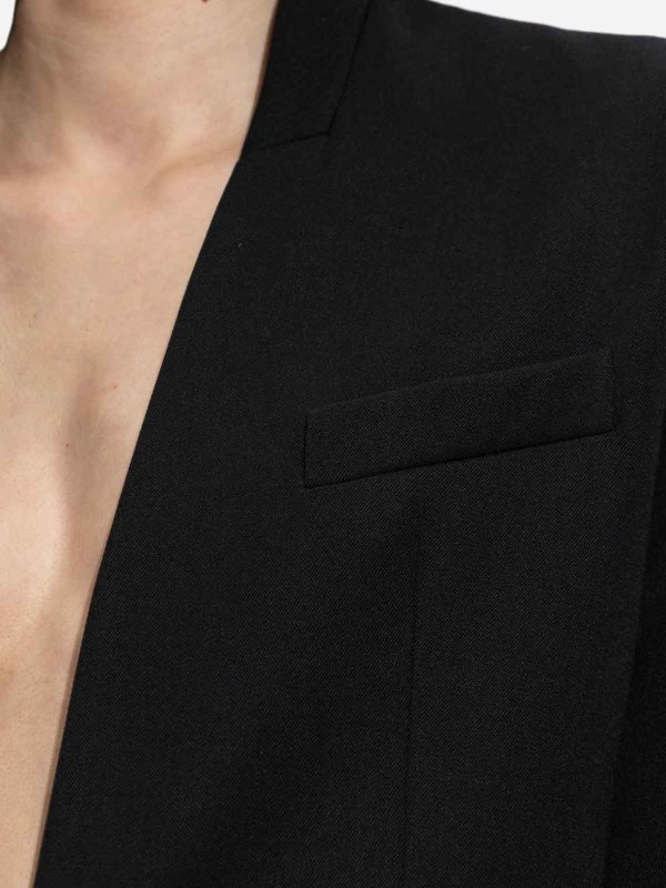 Black Wool Gabardine Jacket shop online: The Attico