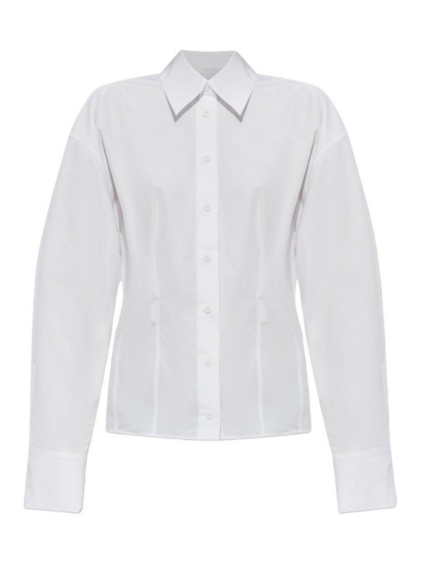 The Attico: shirts - White Cotton Fitted Shirt