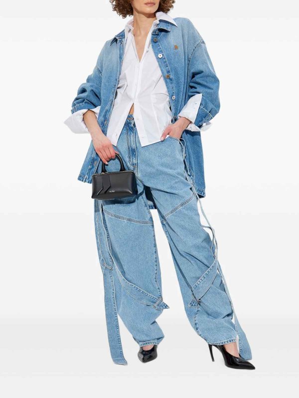 White Cotton Fitted Shirt shop online: The Attico