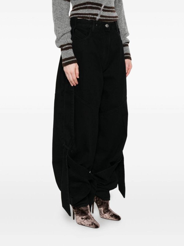 The Attico: jeans bootcut online - Jeans neri