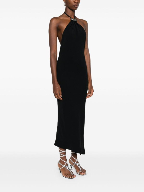 The Attico buy online Black Halterneck Midi Dress