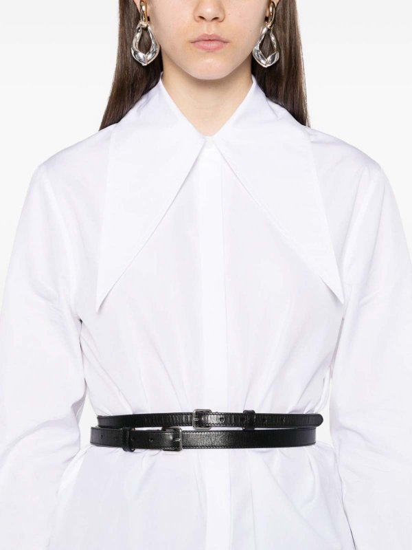 ALEXANDER MCQUEEN: shirts online - Cotton Shirt With Oversized Collar