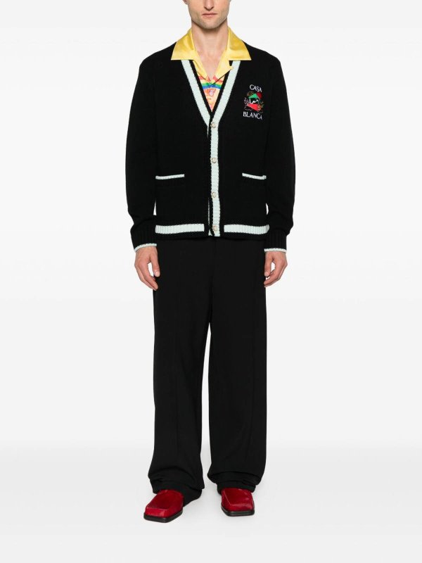 CASABLANCA buy online Black Embroidered Cardigan