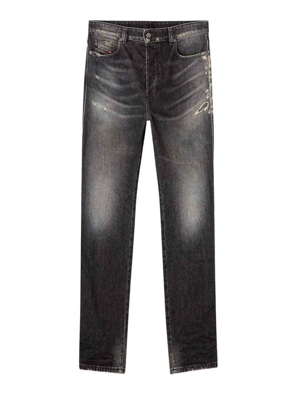 DIESEL: bootcut jeans - Black Cotton Jeans