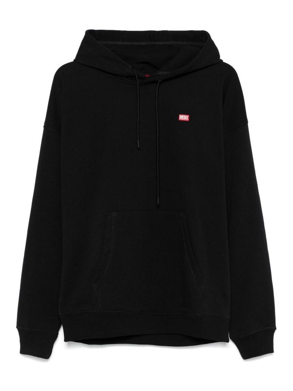 DIESEL: t-shirt - T-shirt bianca con logo ovale ricamato