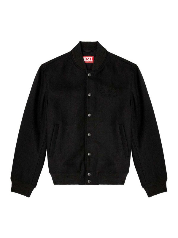 DIESEL: casual jackets - Black  Bomber Jacket