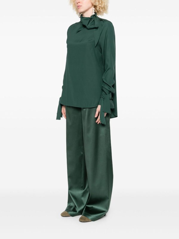 ERMANNO SCERVINO buy online Camicetta verde scuro con fiocco