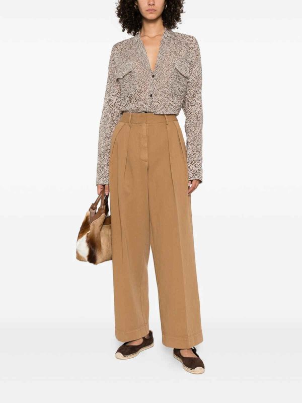 The Best Shops FORTE FORTE: casual trousers - Camel Cotton  Trousers
