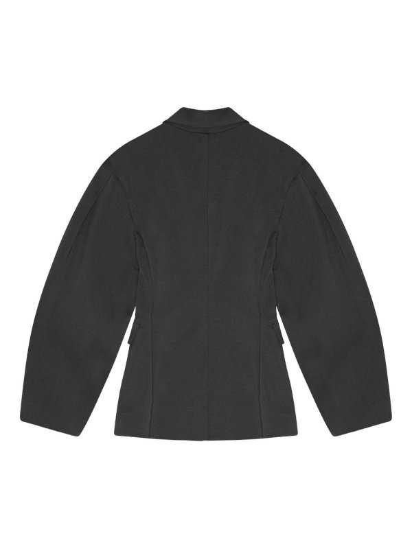 The Best Shops GANNI: blazers - Structured Black Blazer With Jewel Buttons