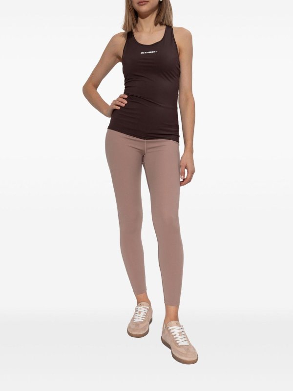 JIL SANDER buy online Brown Sport Tank Top With Logo Print