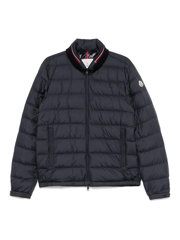 MONCLER: casual jackets - Navy Blue  Down Jacket