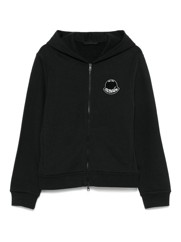 MONCLER: Sweatshirts & Pulls - Sweat-Shirts - Noir