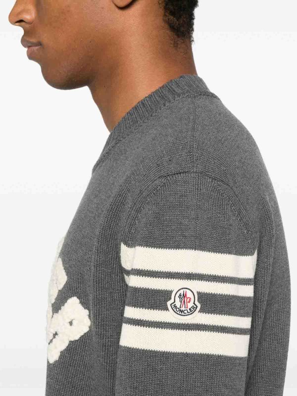Rundhalspullover - Grau shop online: MONCLER