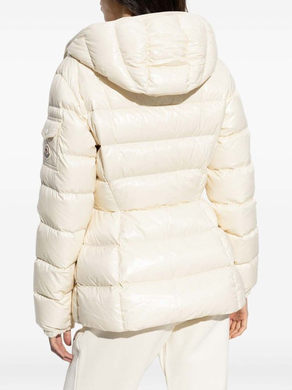 MONCLER: giacche casual online - Piumino crema con cappuccio