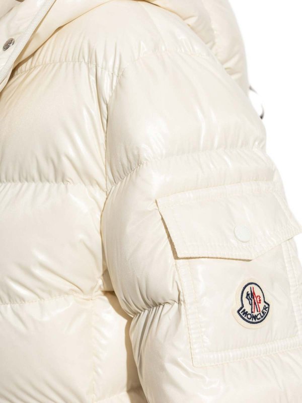 Piumino crema con cappuccio shop online: MONCLER