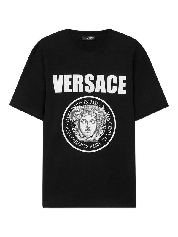 VERSACE: Camisetas - Camiseta - Negro