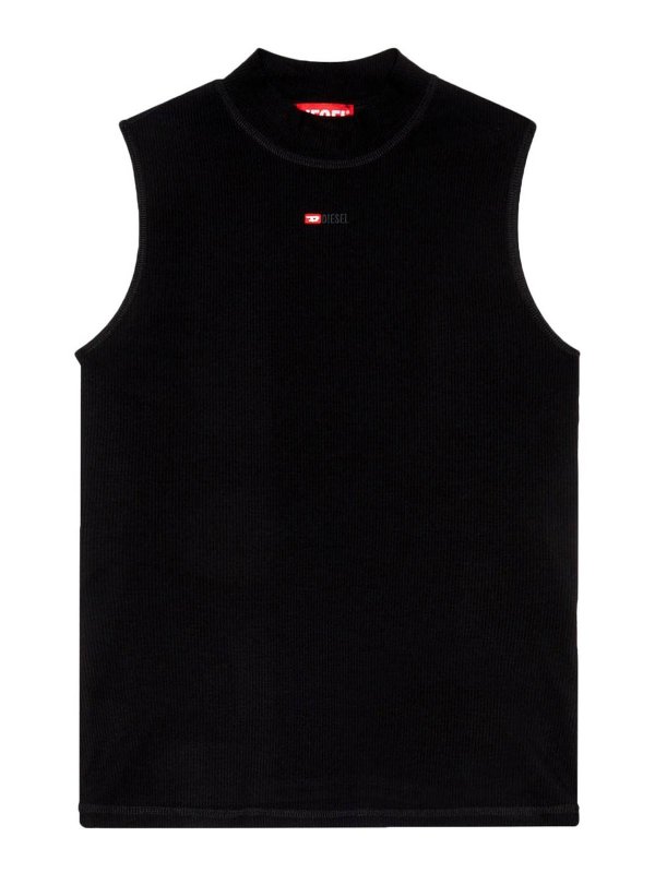 DIESEL: Top e canotte - Top nero