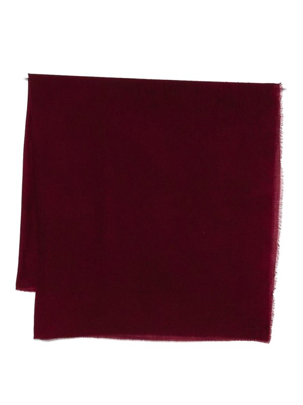 FALIERO SARTI: scarves - Bordeaux  Scarf In Wool And Cashmere