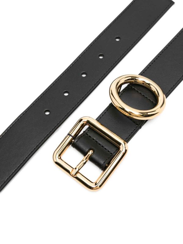 JACQUEMUS: belts online - Black  Belt In Calfskin With Double Buckle
