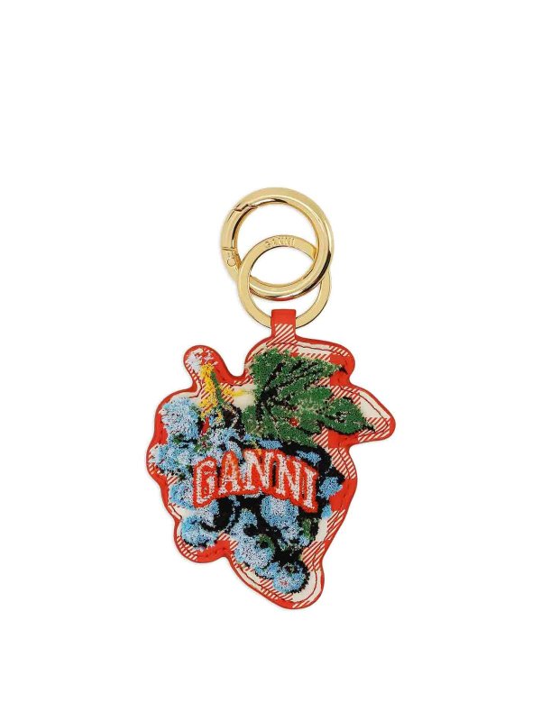 GANNI: Schlüsselanhänger - Schlüsselanhänger - Rot