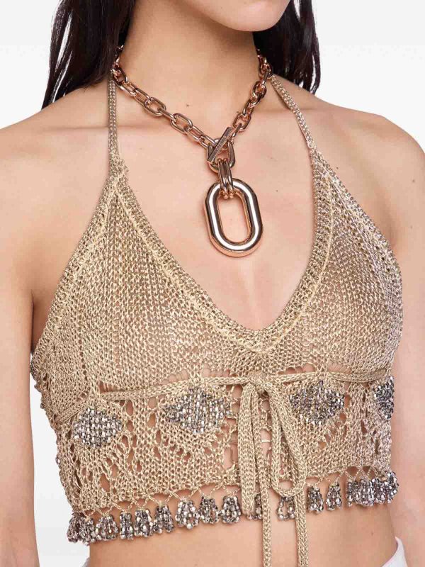 The Best Shops RABANNE: Necklaces & Chokers - Rose Gold Necklace