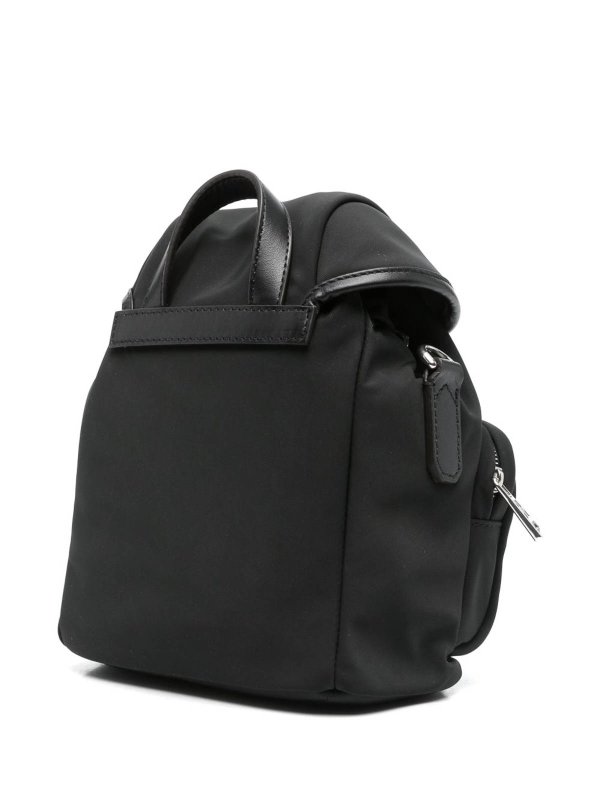 MONCLER: backpacks online - Black Backpack With Logo