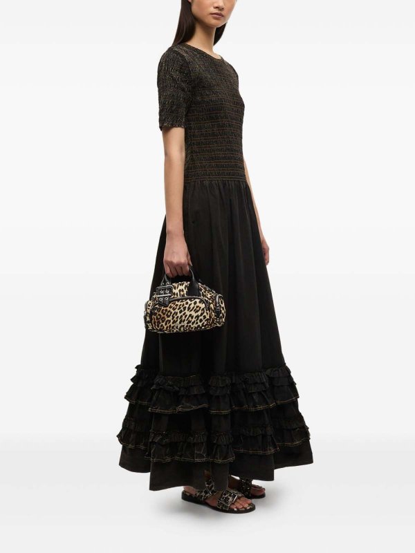 The Best Shops GANNI: cross body bags - Leopard-Print Tote Bag