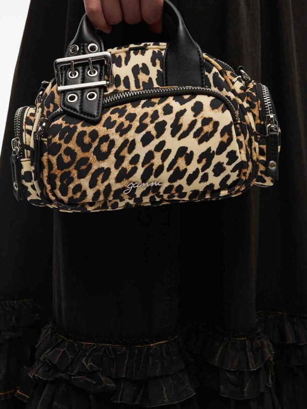 Leopard-Print Tote Bag shop online: GANNI