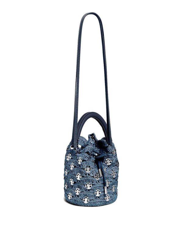 RABANNE: クロスボディバッグ - クロスボディバッグ - 銀