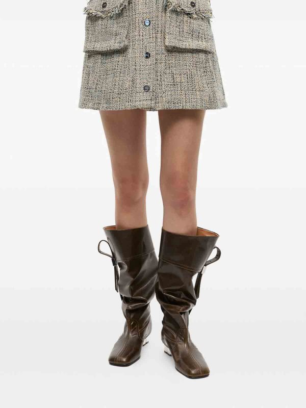 GANNI buy online Dark Olive Knee-High Boots