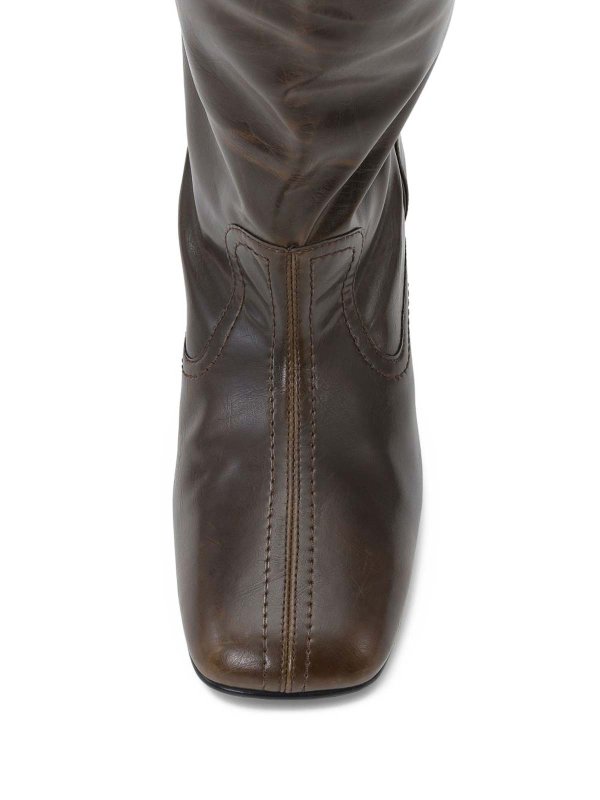 The Best Shops GANNI: Dark Olive Knee-High Boots