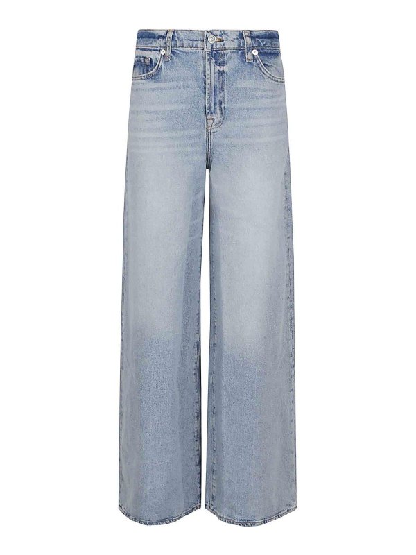 7 FOR ALL MANKIND: Jeans évasés - Jean Bootcut - Bleu