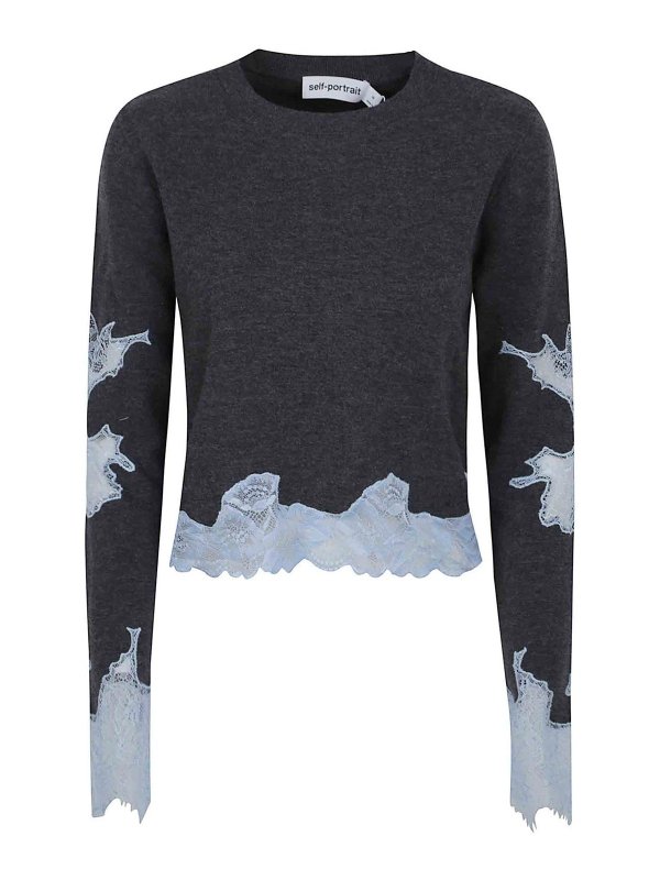 Self Portrait: クルーネック - クルーネック - グレー