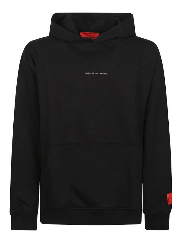 VISION OF SUPER: Sweatshirts & Sweaters - Black Hoodie