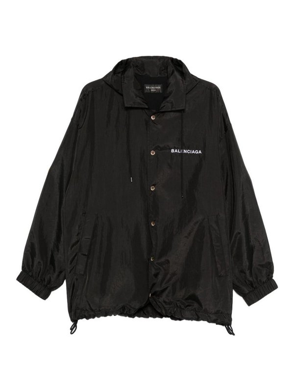 BALENCIAGA: casual jackets - Windbreaker Jacket With Logo