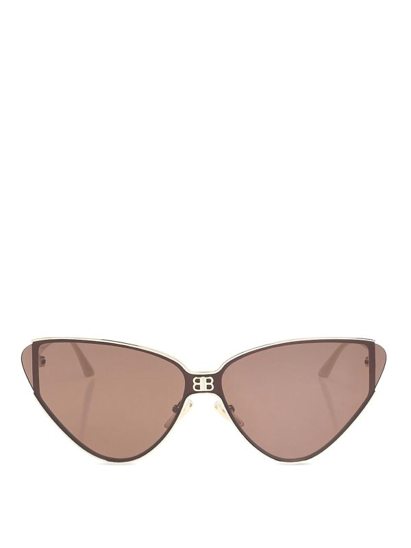 BALENCIAGA: sunglasses - Shield 20 Cat Sunglasses