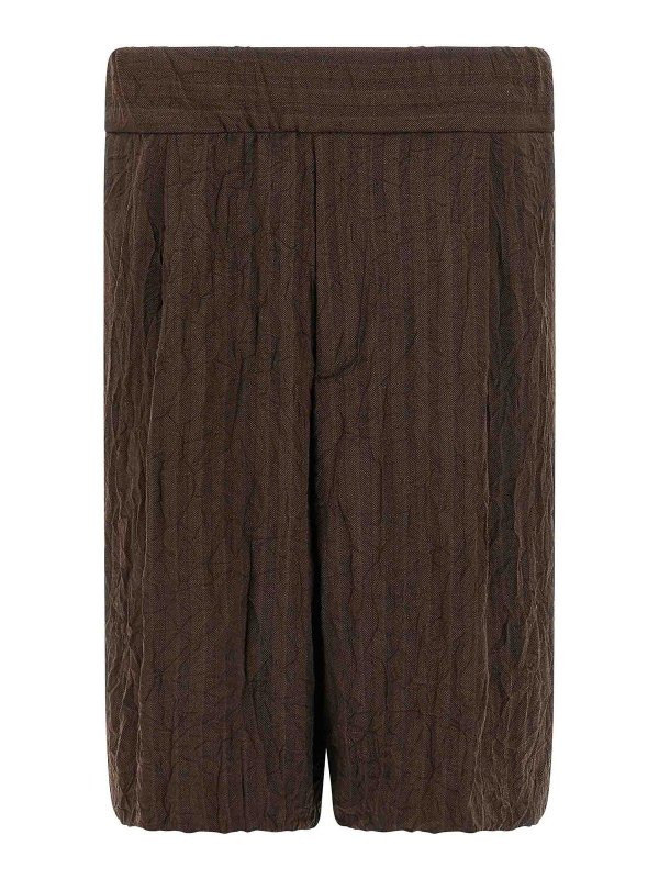 DRIES VAN NOTEN: Trousers Shorts - Plate Bermuda Shorts