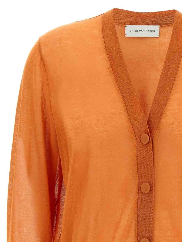 The Best Shops DRIES VAN NOTEN: Cardigans - Cardigan - Orange