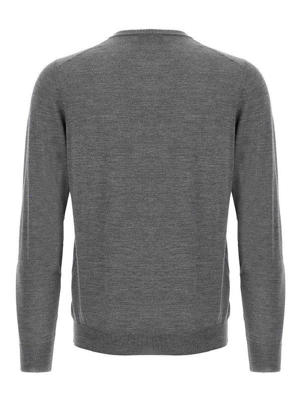 BARBA: Strickpullover mit Rundhalsausschnitt online - Rundhalspullover - Grau