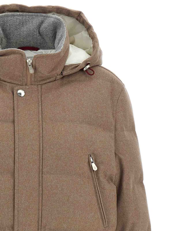 Flannel Down Jacket shop online: BRUNELLO CUCINELLI