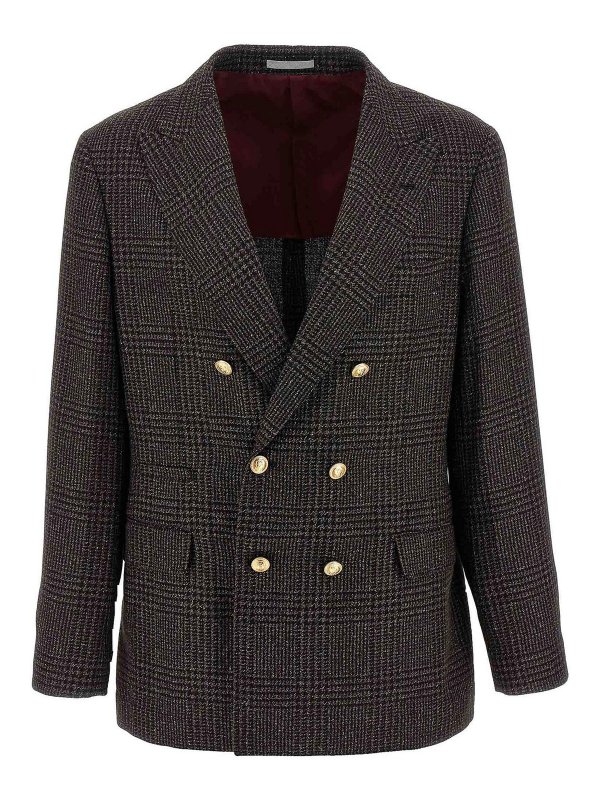 BRUNELLO CUCINELLI: blazers - Prince Of Wales Blazer