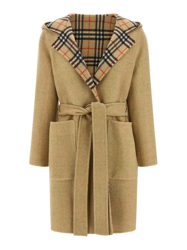 BURBERRY: short coats - Reversible Coat