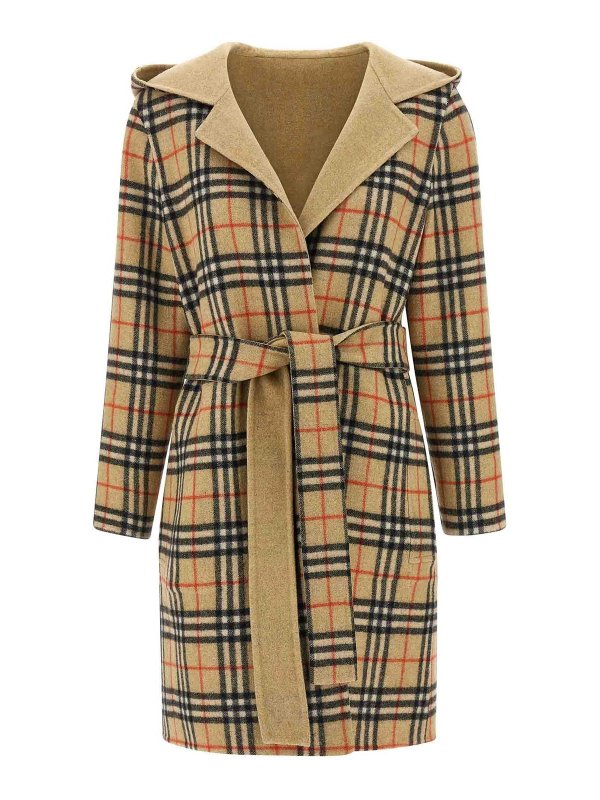 BURBERRY: short coats online - Reversible Coat