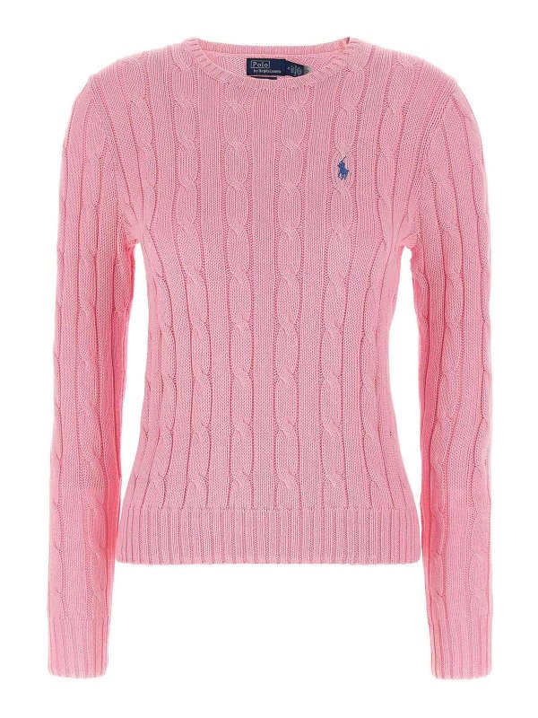 POLO RALPH LAUREN: Strickpullover mit Rundhalsausschnitt - Rundhalspullover - Nude