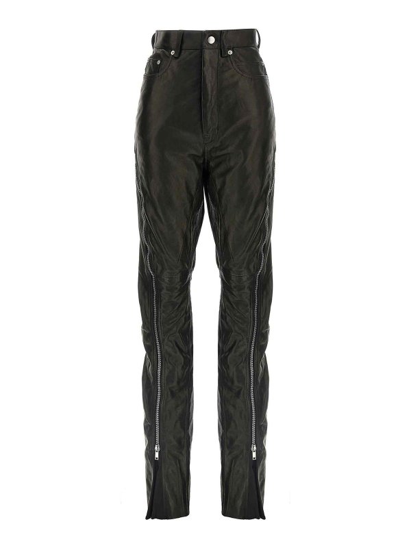 RICK OWENS: カジュアルトラウザー - カジュアルパンツ - 黒