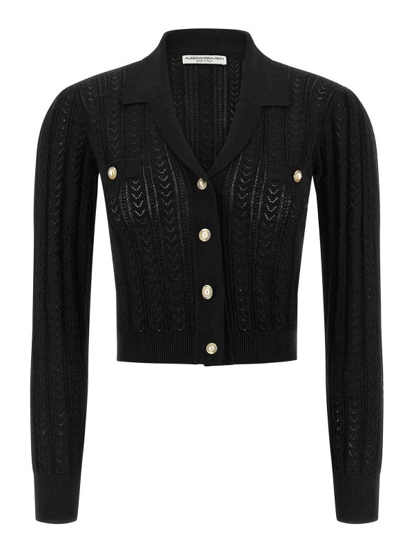 ALESSANDRA RICH: cardigans - Knit Cardigan